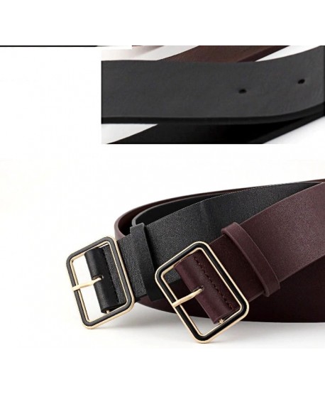 Czarny klasyczny pasek z szeroką klamrą