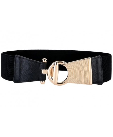 Czarny pasek ze złotym ozdobnym zapięciem