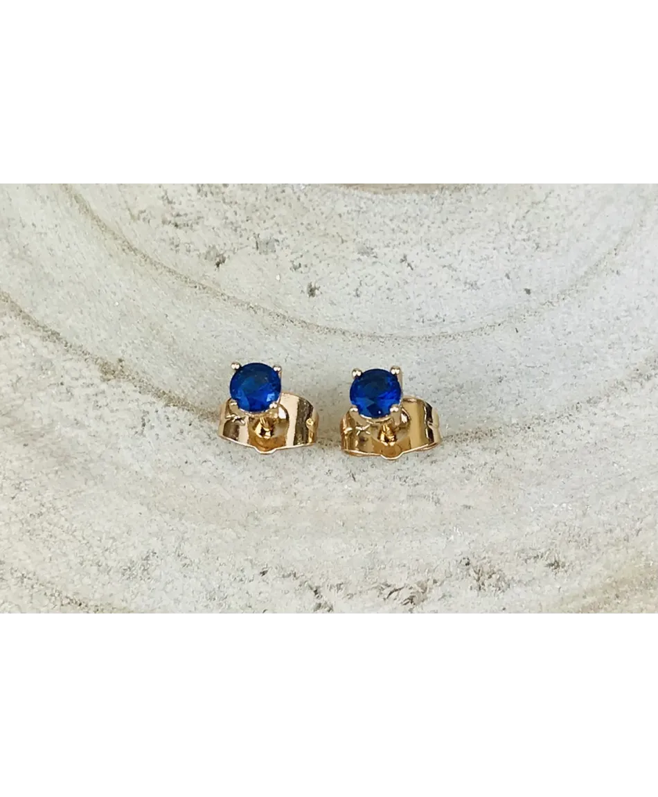 Kolczyki stal cyrkonie na sztyfcie różne - 0,4 cm