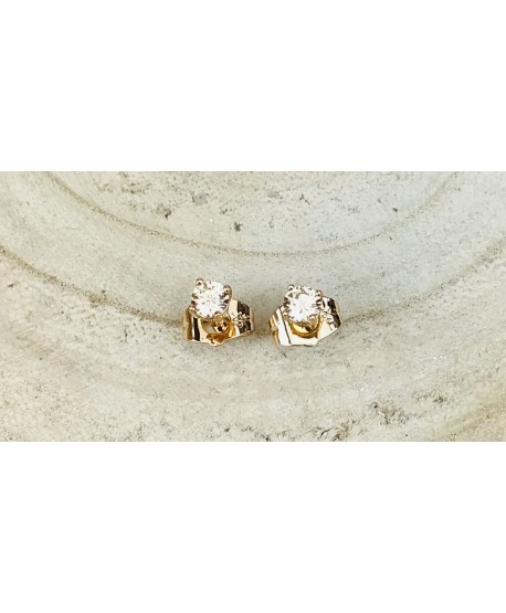 Kolczyki stal cyrkonie na sztyfcie różne - 0,4 cm