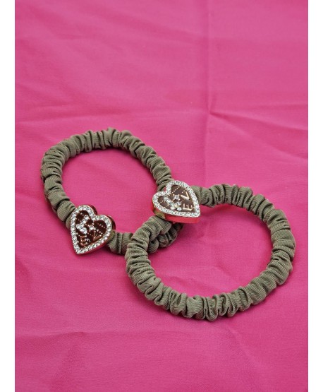 Zestawy gumeczek do włosów z serduszkiem