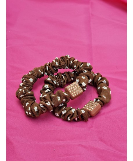 Zestawy gumeczek do włosów w kwiatuszki z ozdobą