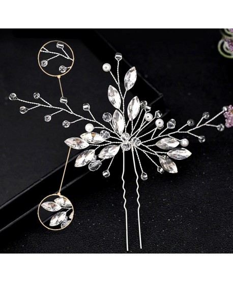 Ozdobna kokówka ze srebrnych kryształków