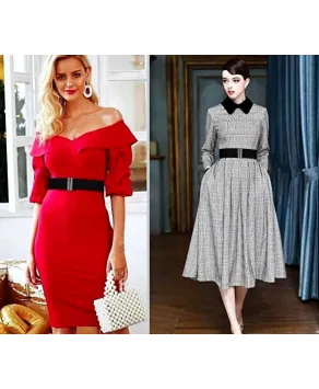 Czarny pasek na gumie szeroki