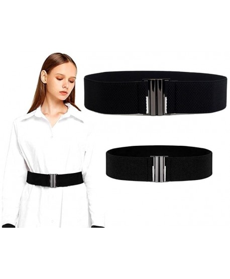 Czarny pasek na gumie szeroki