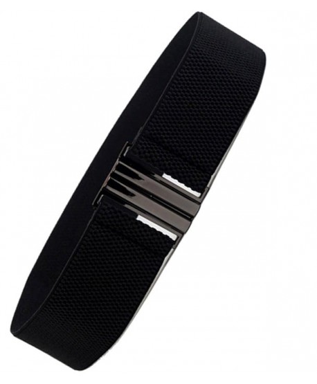 Czarny pasek na gumie szeroki