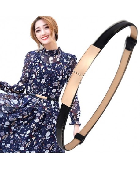 Czarny pasek wąski prosty regulowany