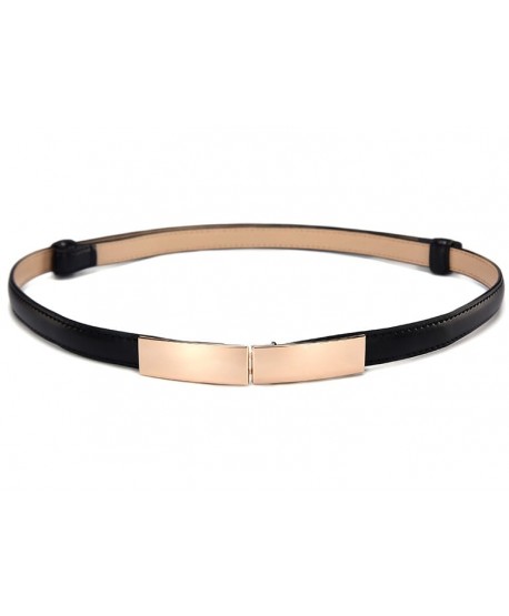 Czarny pasek wąski prosty regulowany