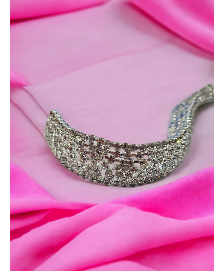 Bransoletka srebrna dżetowa prosta