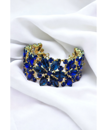 Bransoletki bogate kryształowe sztywne