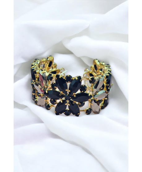 Bransoletki bogate kryształowe sztywne