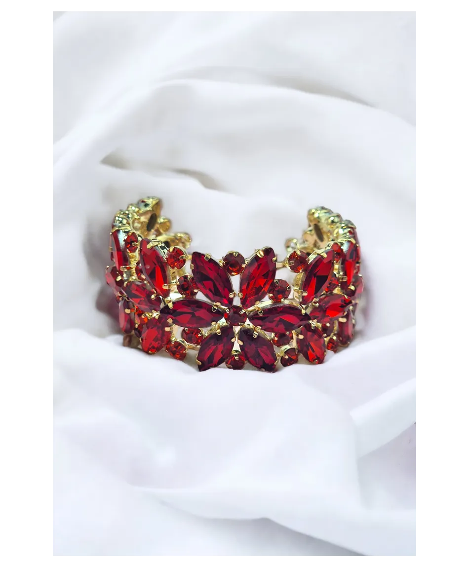 Bransoletki bogate kryształowe sztywne