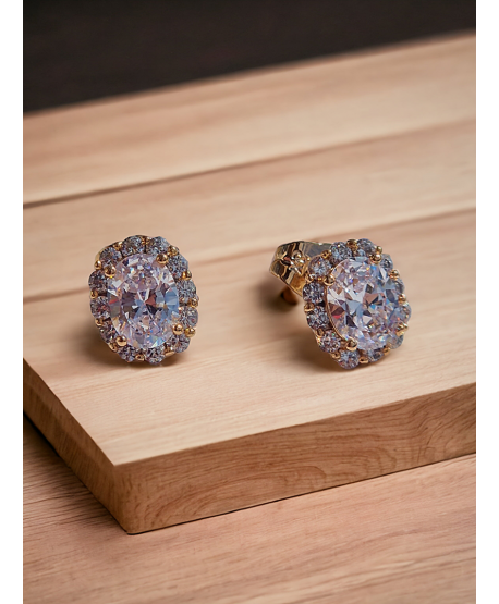 Kolczyki stal błyszczące cyrkonie