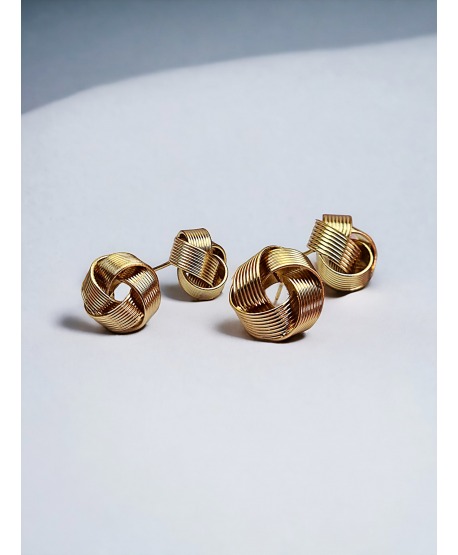 Kolczyki stal duże supełki