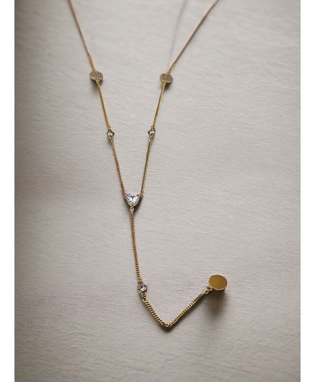 Naszyjnik stal krawatka z serduszkiem