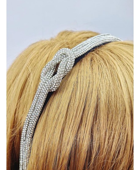 Dżetowa opaska do włosów z supełkiem