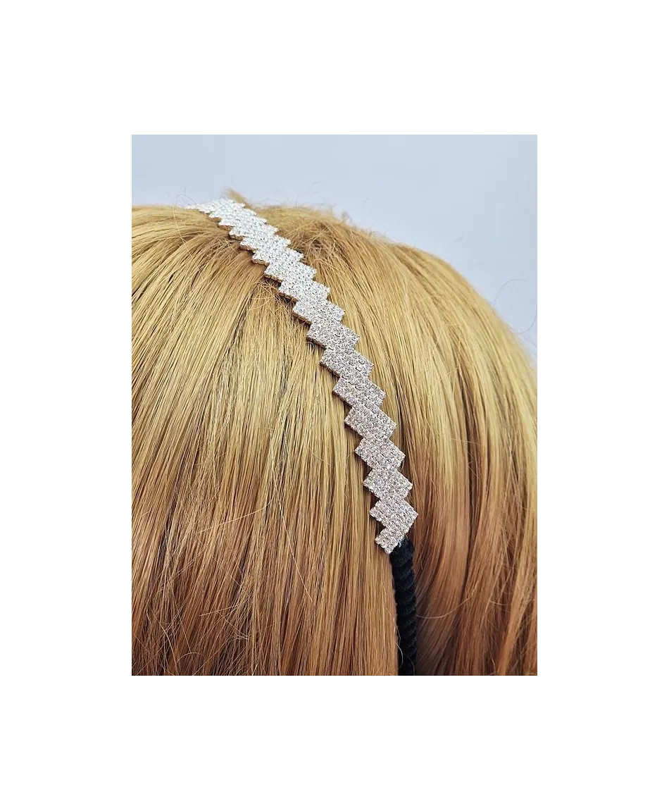 Dżetowe opaski do włosów zygzaczek