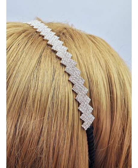 Dżetowe opaski do włosów zygzaczek