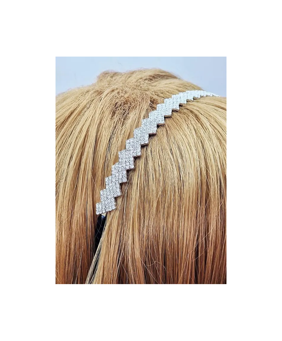 Dżetowe opaski do włosów zygzaczek