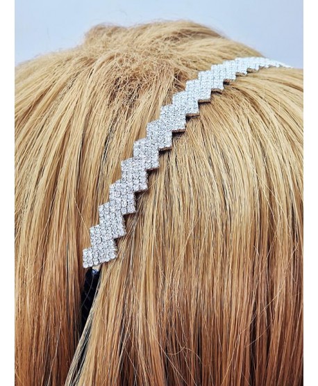 Dżetowe opaski do włosów zygzaczek