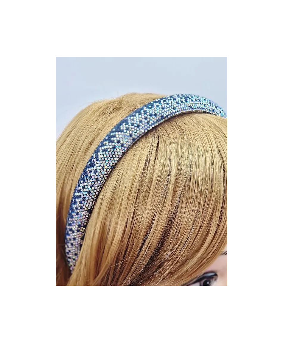 Opaski do włosów puffy cyrkoniowe