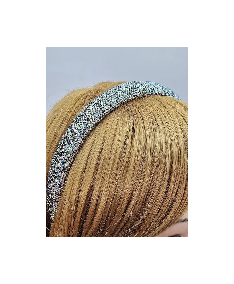 Opaski do włosów puffy cyrkoniowe