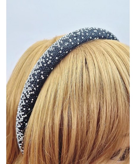 Opaski do włosów puffy cyrkoniowe