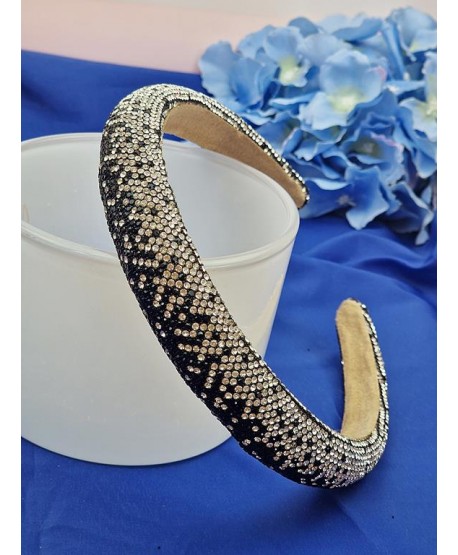 Opaski do włosów puffy cyrkoniowe