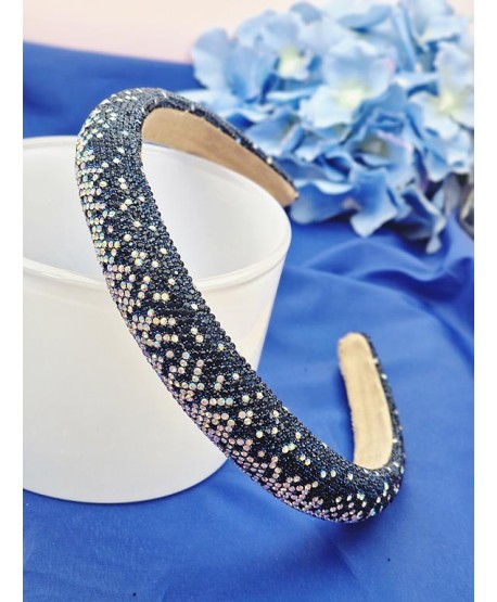 Opaski do włosów puffy cyrkoniowe