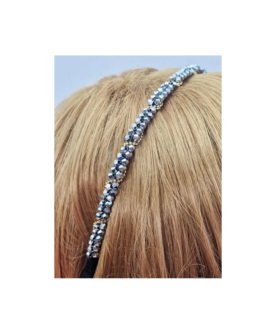 Opaski do włosów szlifowane kryształki