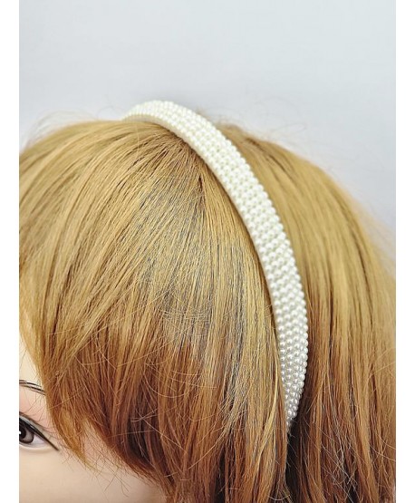 Opaska do włosów perełkowa