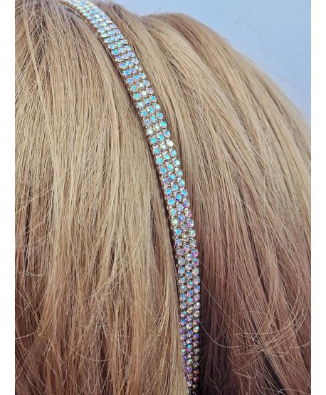 Opaski do włosów dżetowe złote