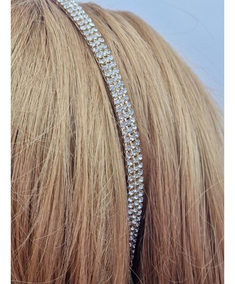 Opaski do włosów dżetowe złote