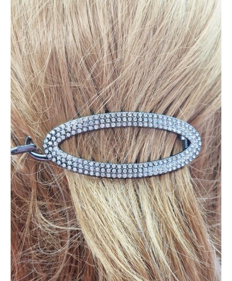 Spinki ozdobne dżetowe owalne