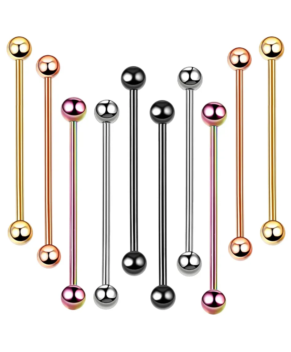 Kolczyki do ciała tytanowe 34 mm industrial