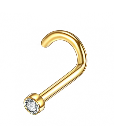 Kolczyki do nosa złote zakręcone - pigmeje