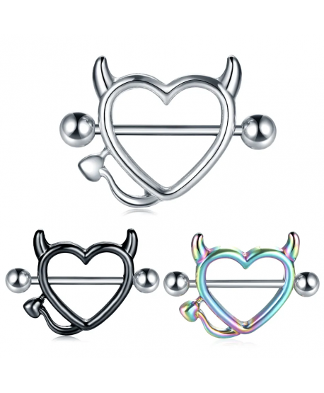 Kolczyki do sutków ciała diabelskie serca