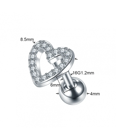 Kolczyki ozdobne labrety tragus helix różne kształty