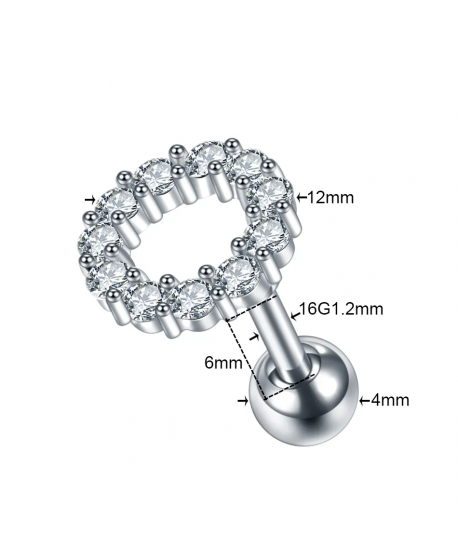 Kolczyki ozdobne labrety tragus helix różne kształty