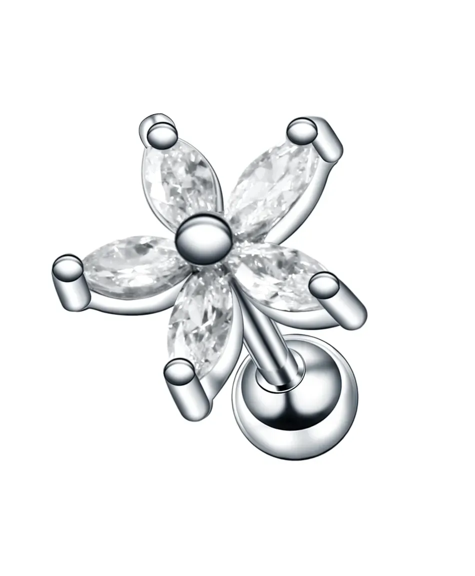 Kolczyki ozdobne labrety tragus helix różne kształty