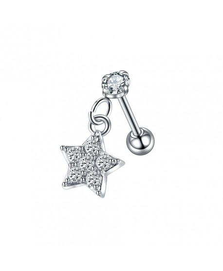 Kolczyki ozdobny labrety tragus helix wiszące z cyrkoniami