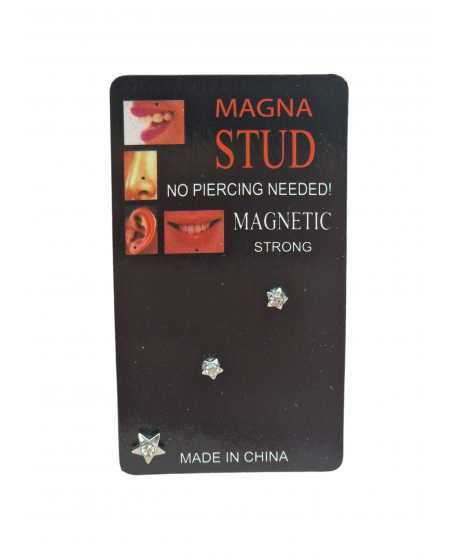 Kolczyki na magnes zestaw gwiazdek