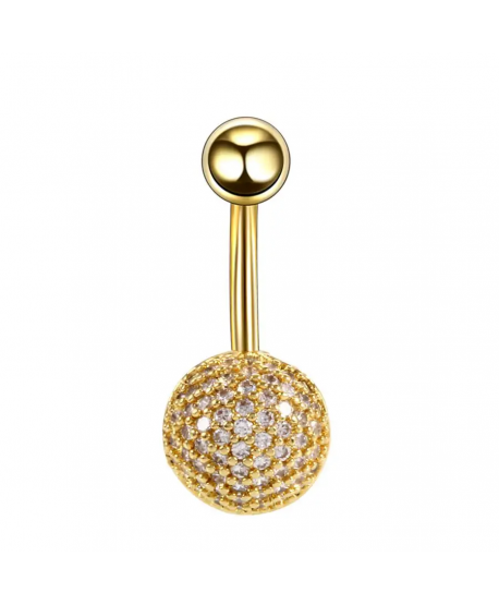 Kolczyki do pępka stal cyrkoniowe kulki
