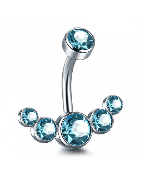 Kolczyki do pępka stal cyrkonie