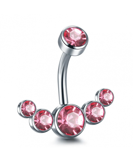 Kolczyki do pępka stal cyrkonie