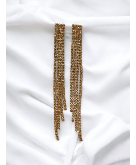 Kolczyki dżetowe złote stopniowane