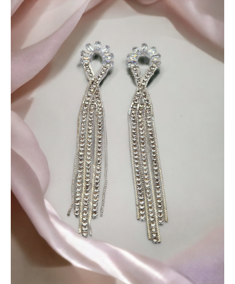 Kolczyki dżetowe srebrne z bogatą górą