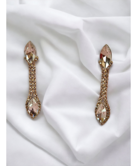 Komplet biżuterii złotej naszyjnik i kolczyki z łezkami