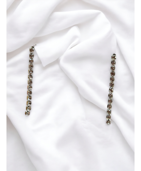 Komplet biżuterii srebrnej naszyjnik i kolczyki kółeczko z pałeczką