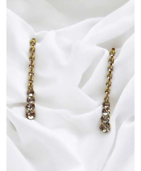 Komplet biżuterii złotej krawatka naszyjnik i kolczyki